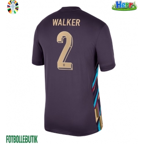 England Kyle Walker #2 Bortatröja EM 2024 Kortärmad